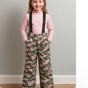 Children's Place | Camo Pink Green Ski/ Snow Board Pants Size 14